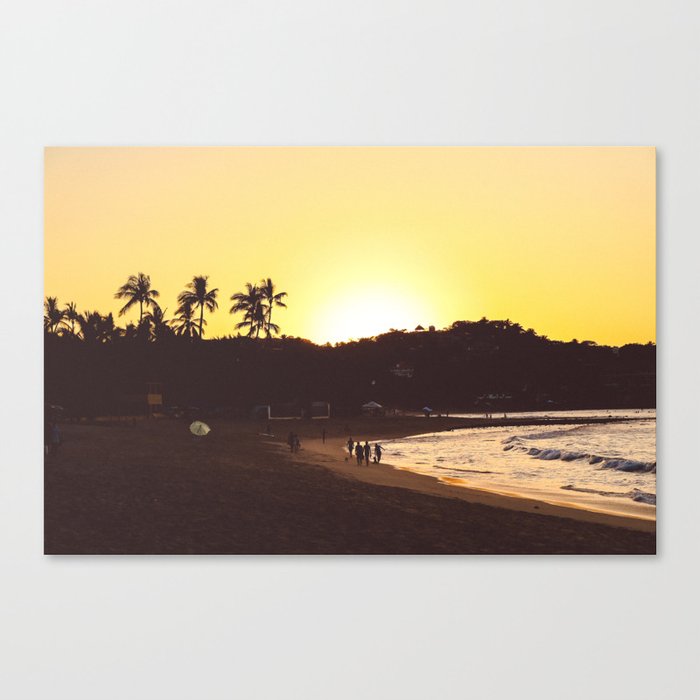 Sayulita sunset Canvas Print