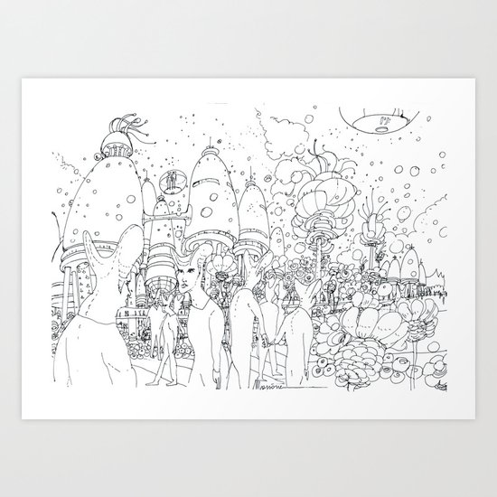 Paesaggio alieno Art Print