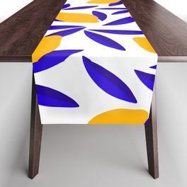 Blue and yellow Lemon Summery Pattern Table Runner