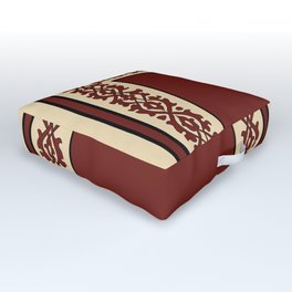 Oriental rug beige and red Outdoor Floor Cushion