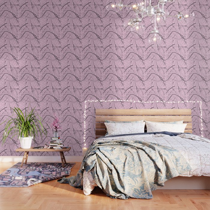 Paris France Minimal Street Map Pretty Pink On Black Wallpaper