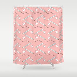 Pencil Pattern Shower Curtain
