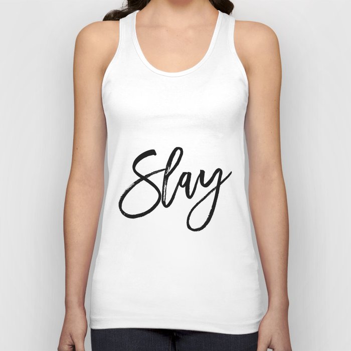 Fashion Poster Fashion Wall Art Typography Print Quote Girl Room Decor SLAY Béyonce Beyonce Quote Tank Top