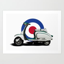 Mod scooter Art Print