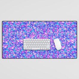 Sparkle Confetti Stars | Multi-color with Pink Tint | Desk Mat