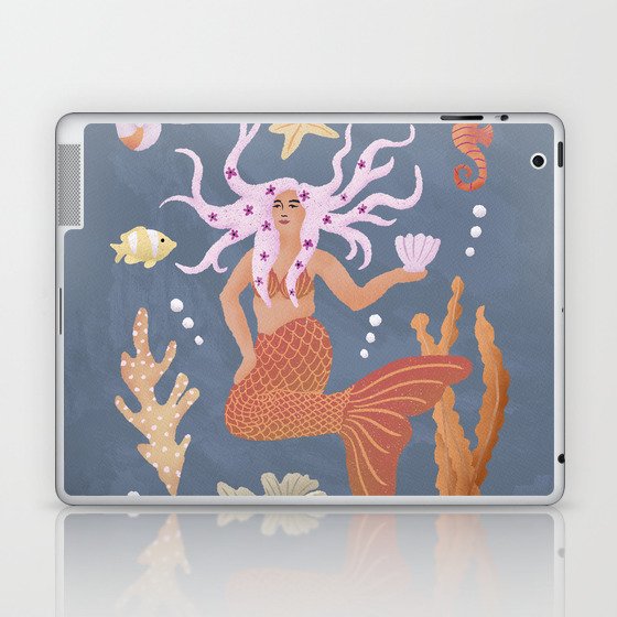 Mermaid Portrait Laptop & iPad Skin