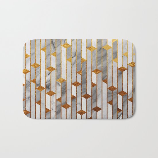 Marble skyscrapers Bath Mat