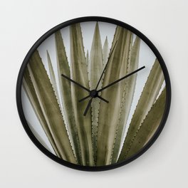 Portuguese Cactus in Santa Cruz Photo Print | Botanical Pastel colored wall art Wall Clock