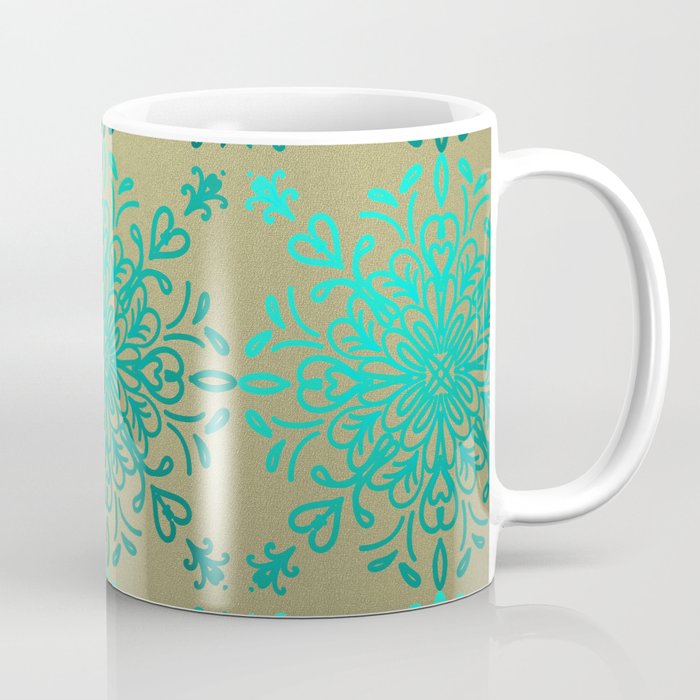 Elegance-Turquoise Teal Coffee Mug by Lisa Argyropoulos | Society6