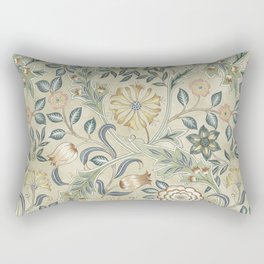 William Morris Vintage Orkney Wilhelmina Linen Sage Green Floral Rectangular Pillow
