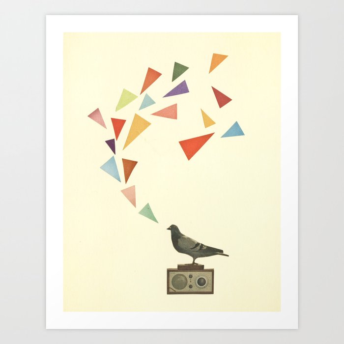 Pigeon Radio Art Print