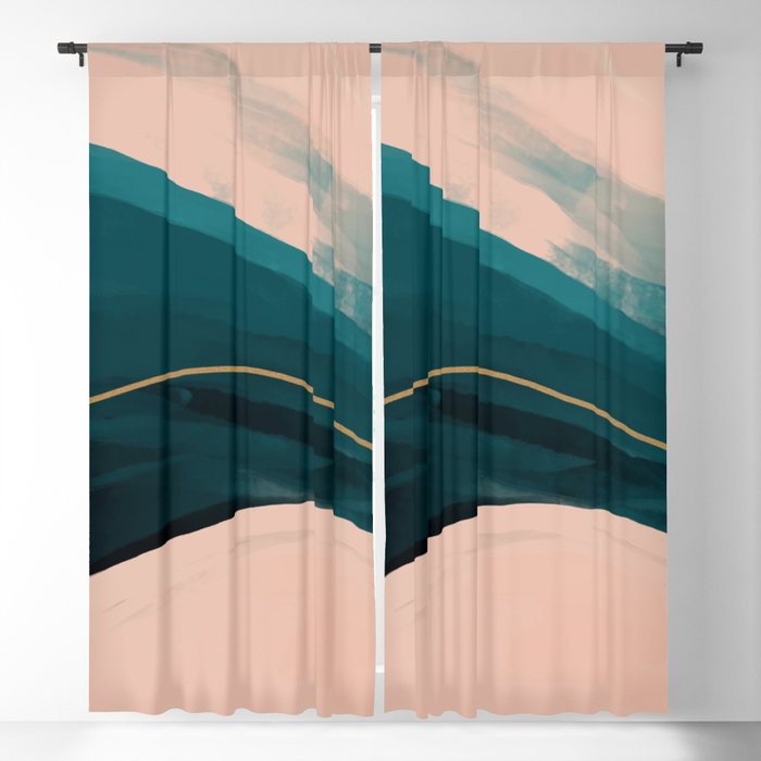 California Watercolor Winter Blackout Curtain