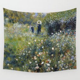 Renoir - Woman with a Parasol in a Garden Wall Tapestry