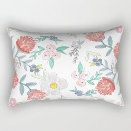 Floral Watercolor Pattern  Rectangular Pillow