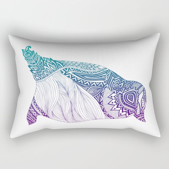 Duotone Penguin Rectangular Pillow