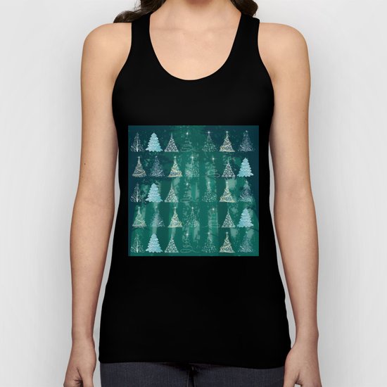 Christmas tree in the forest Unisex Tank Top