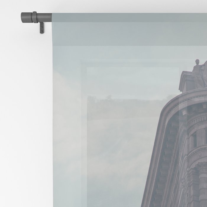 Flat Flat Iron Nyc Sheer Curtain By Newyorkcityart Society6