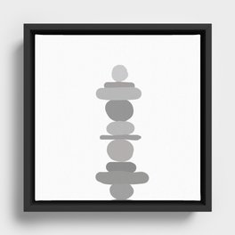 Rock Balancing Framed Canvas