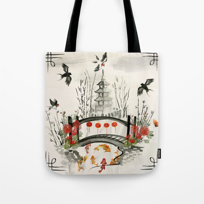 Oriental Garden Tote Bag