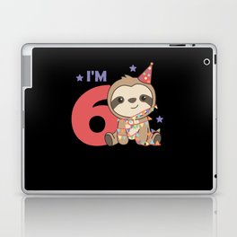 Sloth For The Sixth Birthday Children 6 Years Laptop Skin