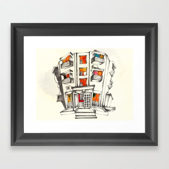 Japanese building Framed Art Print