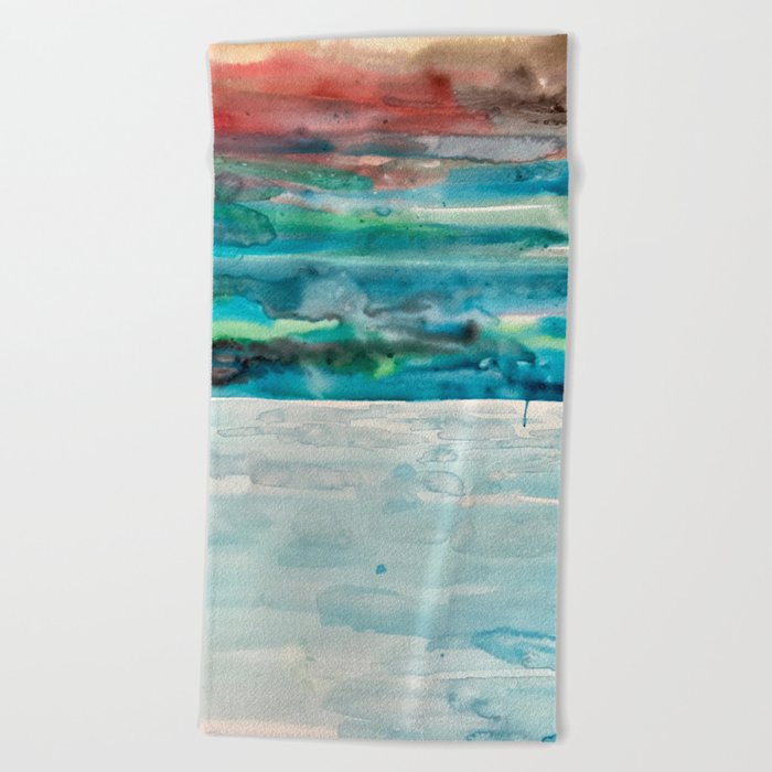 Miami Beach Watercolor 5 Towel By Anoellejay Society6 Miami Beach Watercolor 5 Towel
