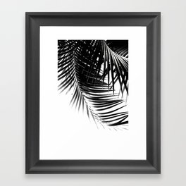 Palm Leaves Black & White Vibes #1 #tropical #decor #art #society6 Framed Art Print