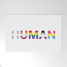 HUMAN Pride Flags Welcome Mat