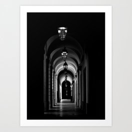 Chiaroscuro | Hotel Dieu Lyon, France | Low Key Black and White Photography Art Print