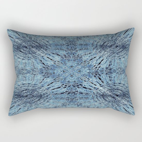 Spun Denim Mandala Rectangular Pillow