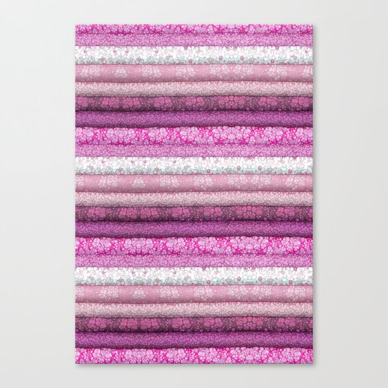 pink textured stripes Canvas Print