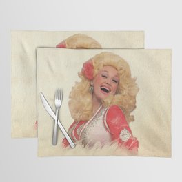 Dolly Parton - Watercolor Placemat | Jolene, Dumbblonde, Watercolor, Flower, Red, Blonde, 9To5, Countrystar, Cowgirl, Painting 