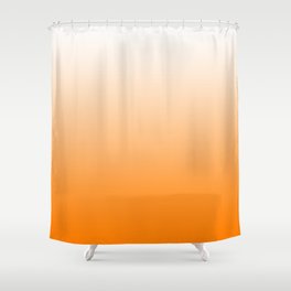 White and Orange Gradient 023 Shower Curtain