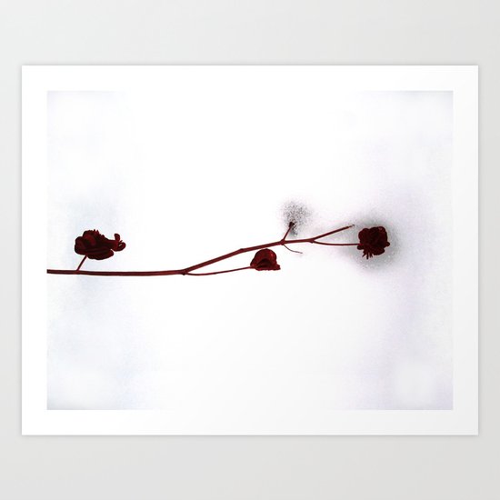 Red Over White Art Print