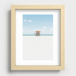 Miami Beach Lifeguard Recessed Framed Print