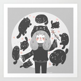 Cat Conjurer Art Print