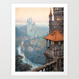 Castle Balcony Art Print