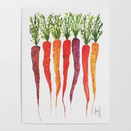 Heirloom Carrots Poster
