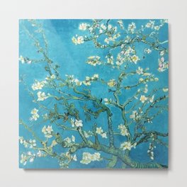 Vincent van Gogh Blossoming Almond Tree (Almond Blossoms) Light Blue Metal Print | Southoffrance, Garden, Pear, Blossom, Flowers, Paris, Apple, Provence, Floral, Blossoms 