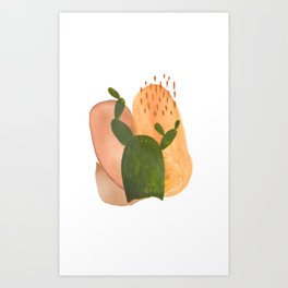Bunny Ear Cactus Art Print