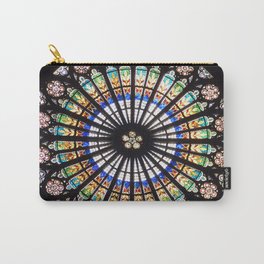 Stained glass cathedral rosette Carry-All Pouch