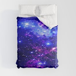 Fox Fur Nebula Galaxy blue purple Comforter