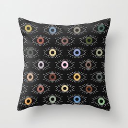 Eyes Of Different Colors Throw Pillow