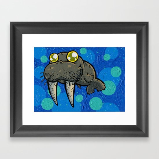 Blubba the Walrus Framed Art Print