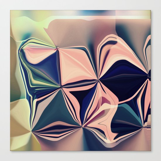 VIVID - Summer City Style #Abstract #Pastel #1 Canvas Print