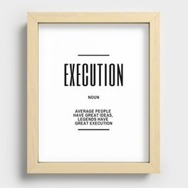 Execution Quote Recessed Framed Print