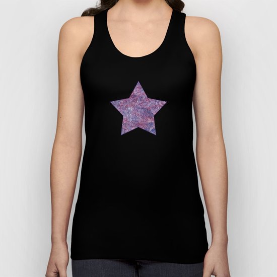 Purple swirls doodles Unisex Tank Top