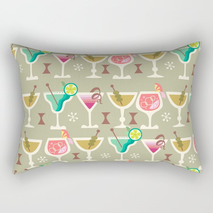 MCM Cocktails Pattern Rectangular Pillow