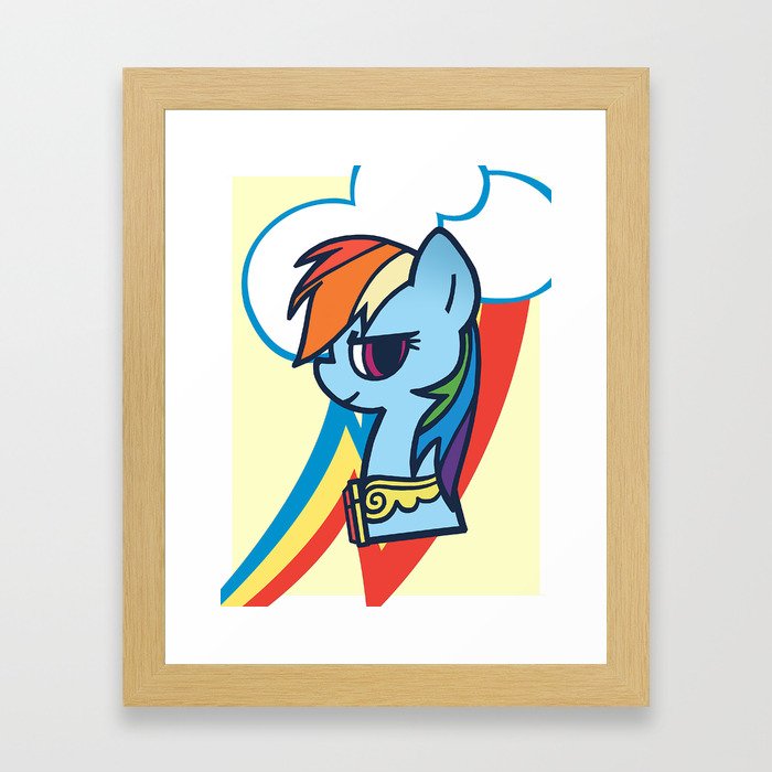 Daring Rainbow Dash Framed Art Print