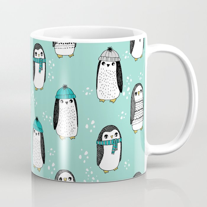 Christmas Penguin Cute Animal Pattern Winter Holiday Gifts Mint Coffee Mug Christmas Penguin Cute Animal Pattern Winter Holiday Gifts Mint Coffee Mug